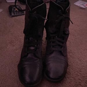 Womens Combat Boots - Size 11 wide